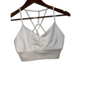 Alo Yoga Lavish Sports Bra‎ Women's Size XS Strappy Mesh Band